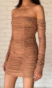 Rococo Sand | Dream Nylon Short Dress | Nude