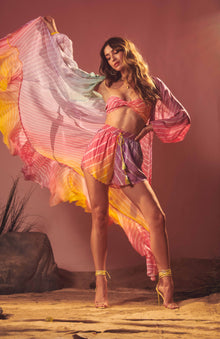 Rococo Sand | Evie Cape | Multicolor