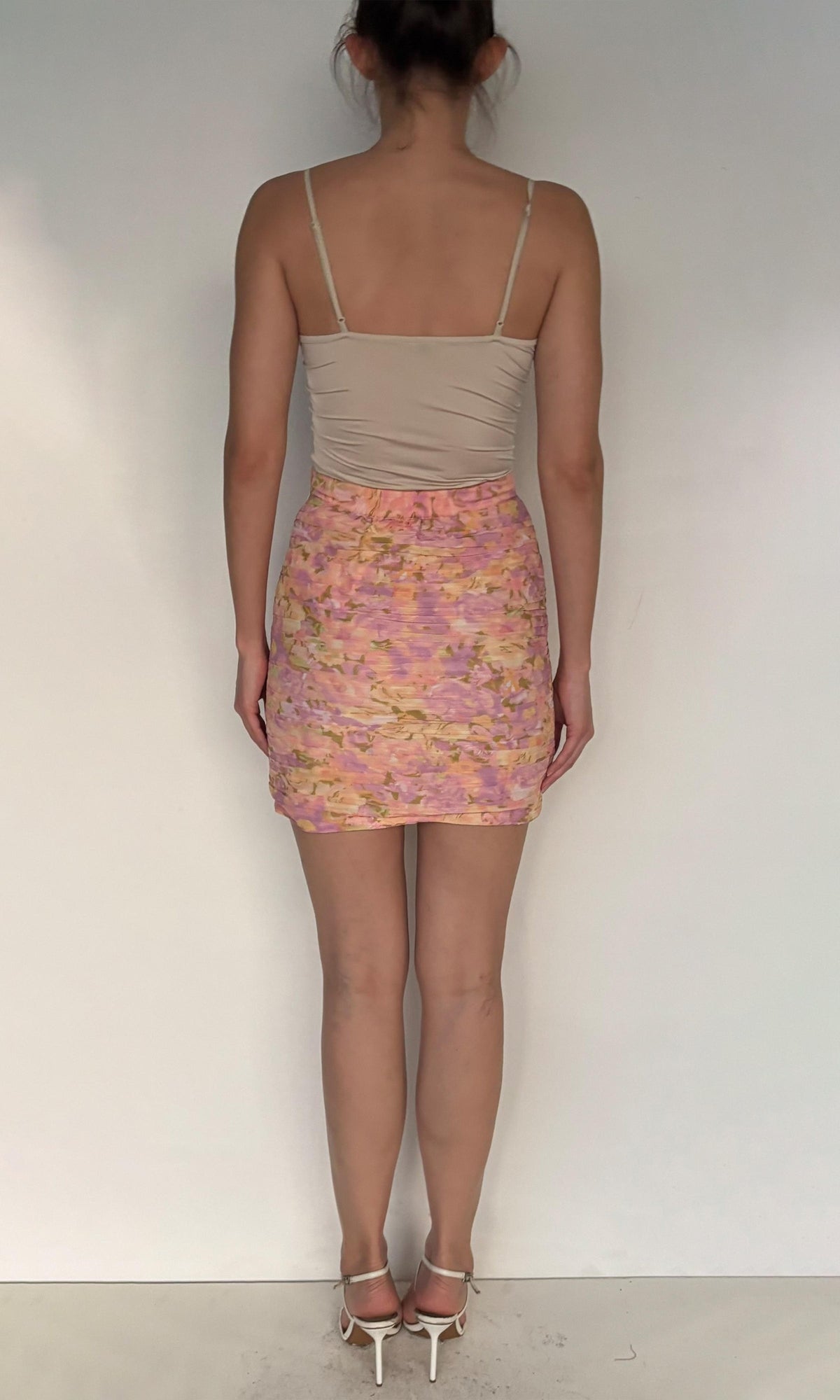 Rococo Sand | Faye Crinkle Chiffon Short Skirt | Multi