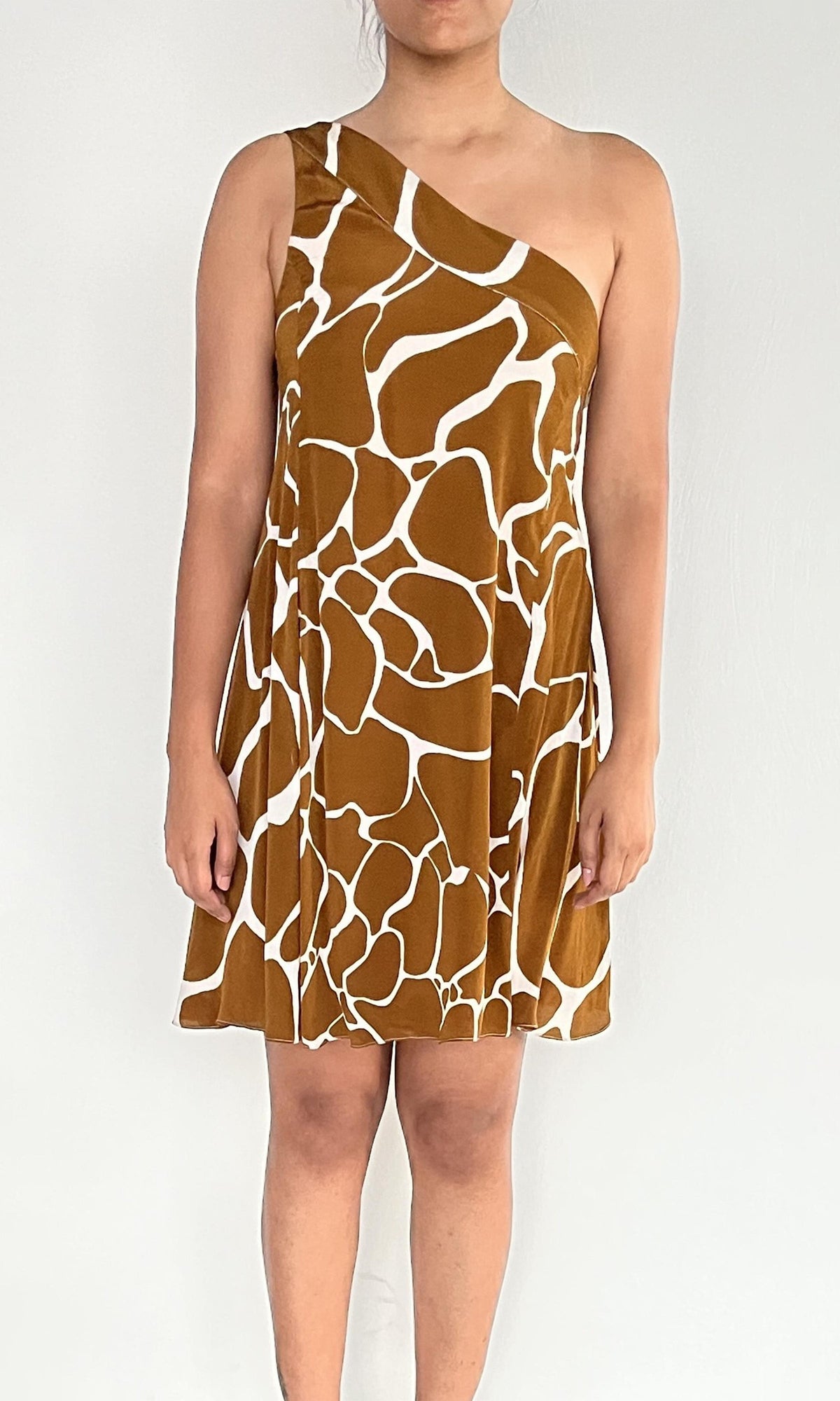 Rococo Sand | Fia Polyester Crepe Short Dress | Brown