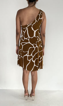 Rococo Sand | Fia Polyester Crepe Short Dress | Brown