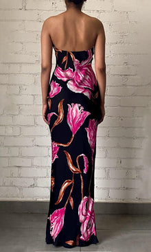 Rococo Sand | Grace Polyester Crepe Long Dress | Black