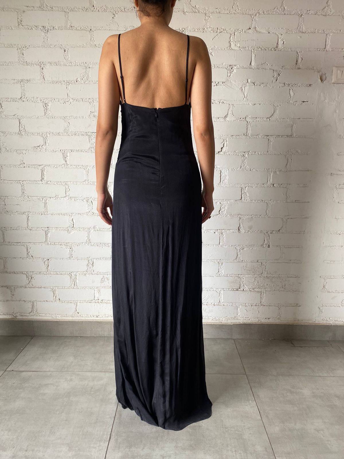 Rococo Sand | Strappy Long Dress | Black