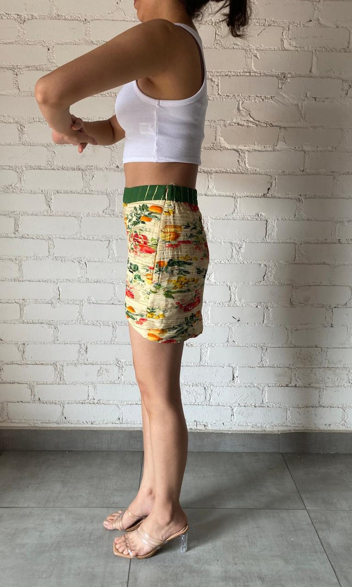 Rococo Sand | Inv Viscose Georgtte Lurex Short Skirt | Multi