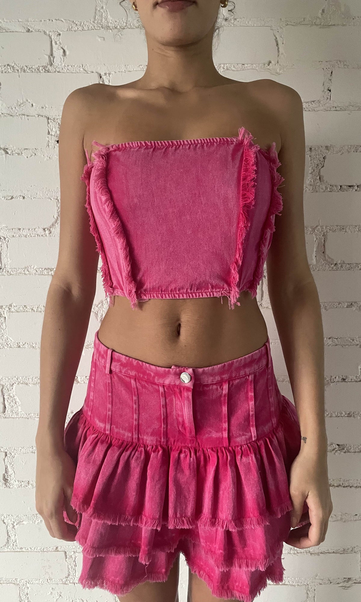 Rococo Sand | Juju Cotton Twill Corset | Pink