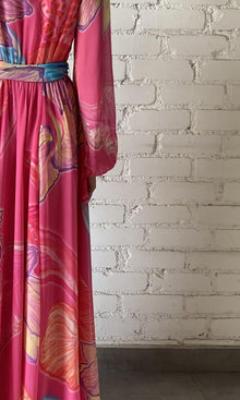 Rococo Sand | Juno Viscose Georgette Maxi Dress | Pink