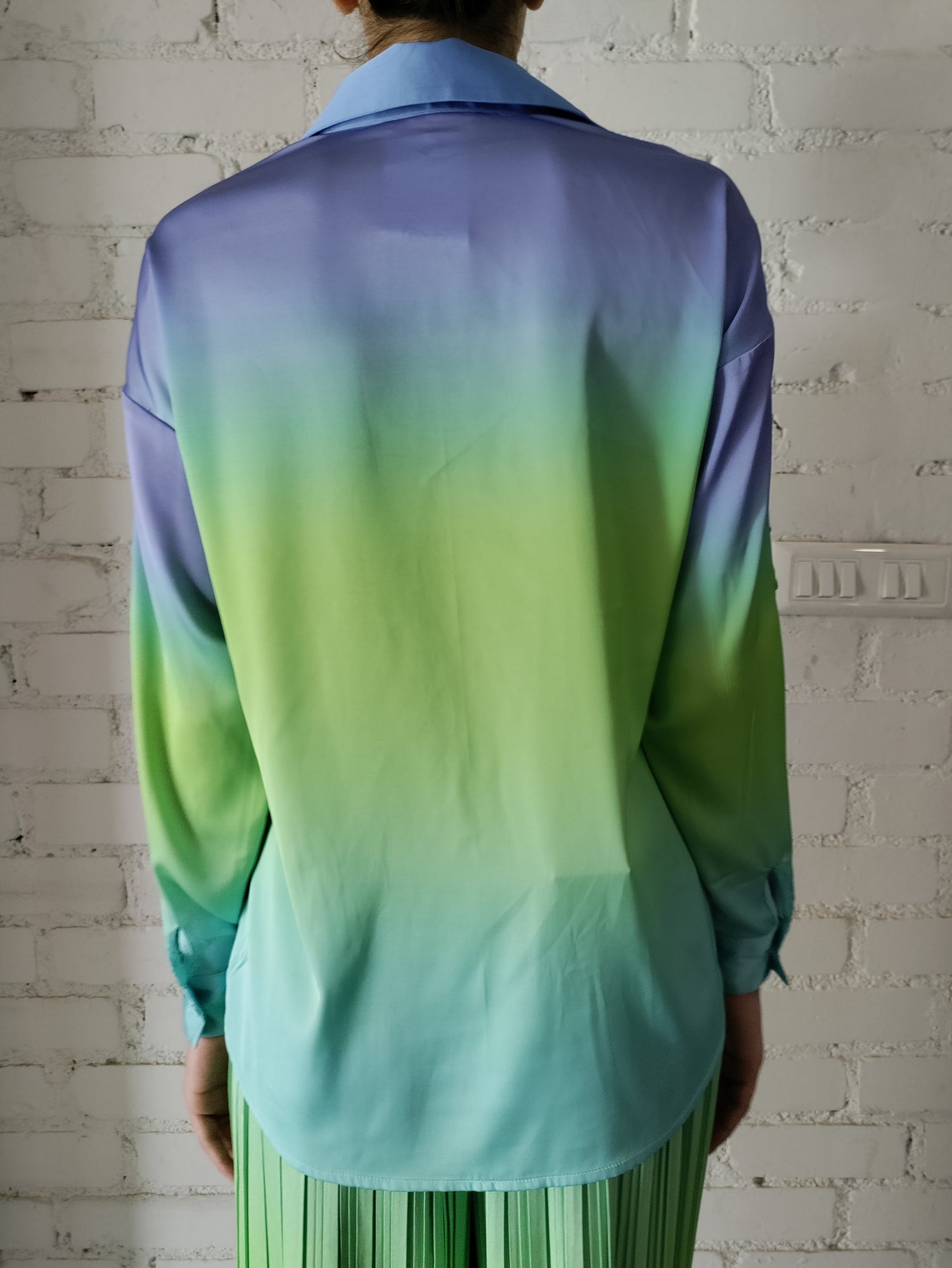 Rococo Sand | Kiki Shirt | Blue/Green Ombre