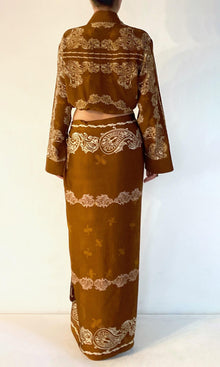 Rococo Sand | Kira Bemberg Cupro Satin Long Sarong | Brown