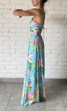 Rococo Sand | Loiss Polyester Satin Lycra Jumpsuit | Turquoise