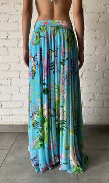 Rococo Sand | Loiss Viscose Chiffon Long Skirt | Turquoise