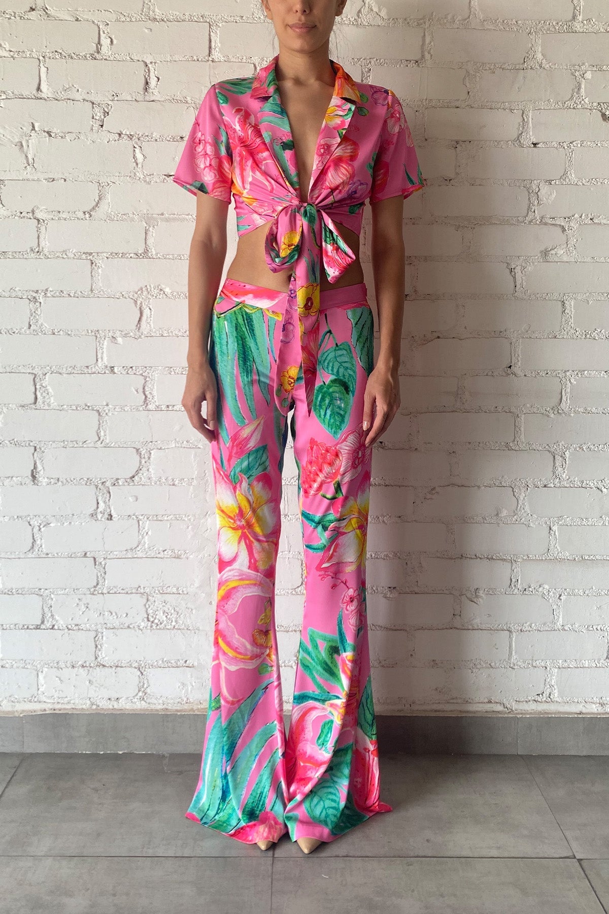 Megan Top | Pink Floral