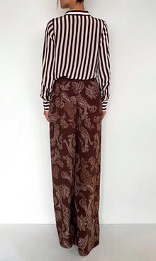 Rococo Sand | Orla Viscose Heavy Crepe Pants | Brown Beige