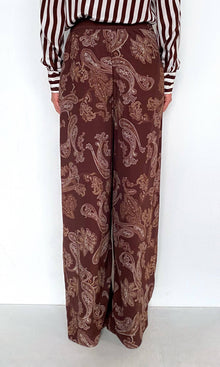 Rococo Sand | Orla Viscose Heavy Crepe Pants | Brown Beige