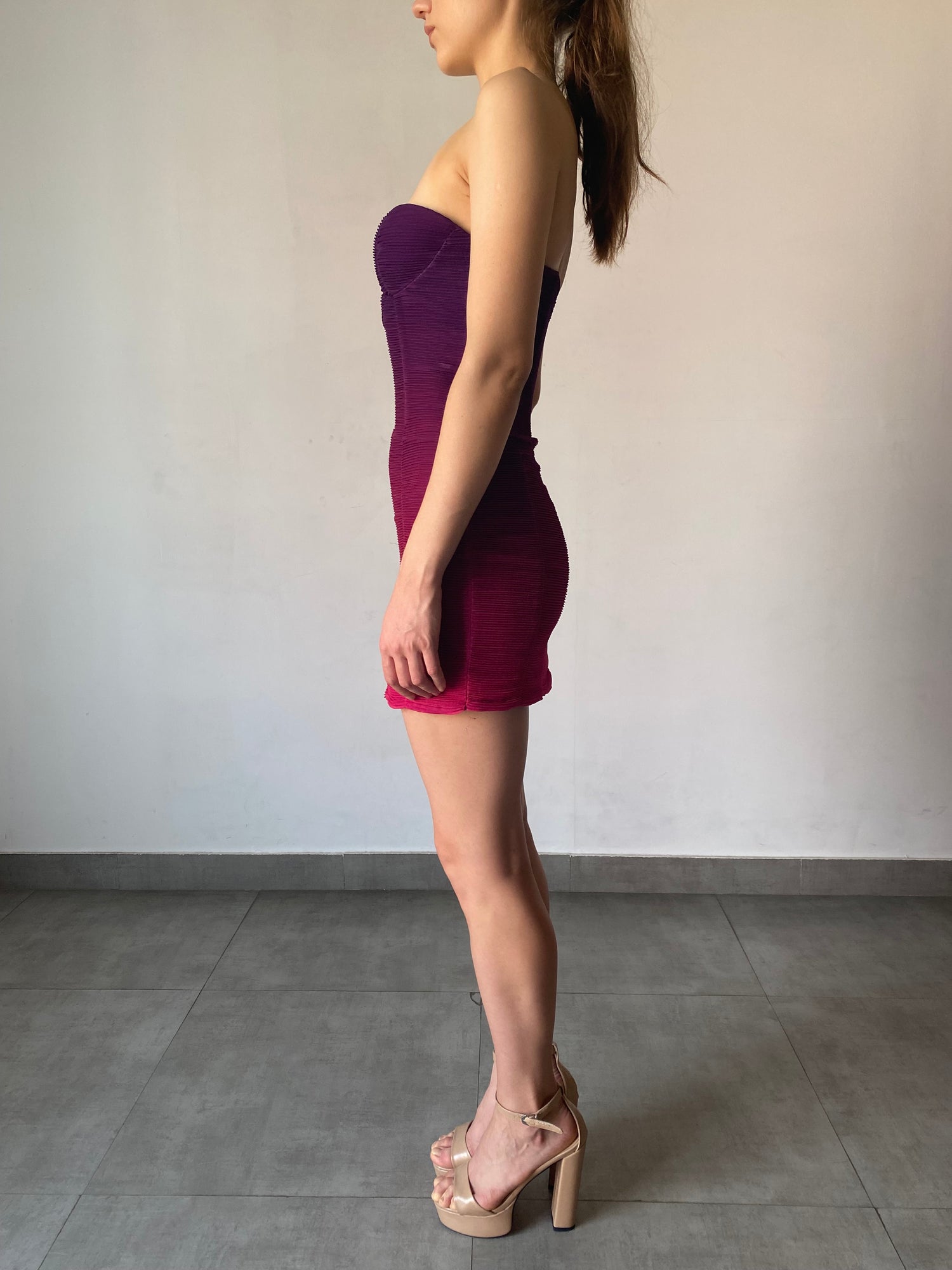 Rococo Sand | Paige Sleeveless Short Dress | Ombre
