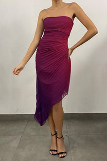 Strapless Long Dress | Pink/Purple