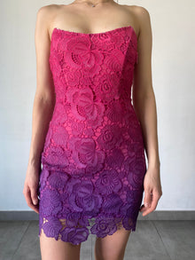 Strapless Short Dress | Pink/Purple