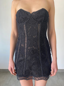 Paris Strapless Short Dress | Black