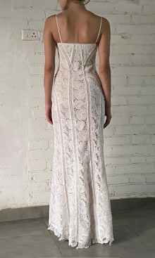 Rococo Sand | Paris Polyester Long Dress | White