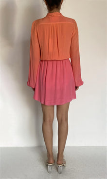 Rococo Sand | Rae Polyester Crepe Short Dress | Ombre