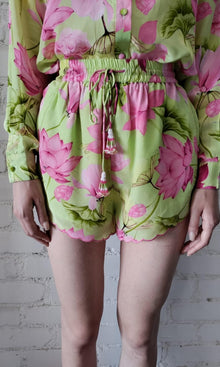 Womens | Ren Polyester Crepe Shorts | Green