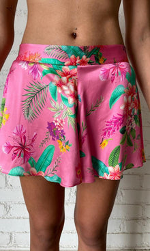 Rococo Sand | Rue Charmeuse Silk Shorts | Pink Multi