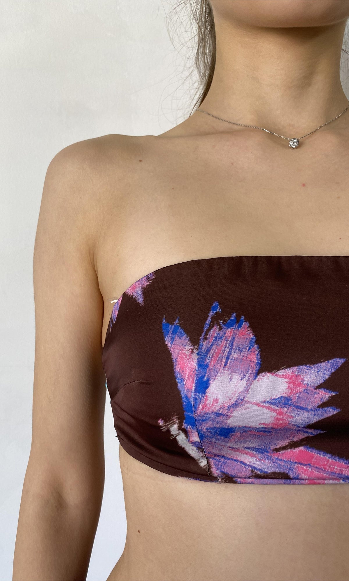 Rococo Sand | Shay Polyester Satin Bandaeu | Brown