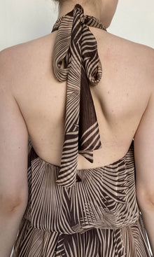 Womens | Taro Viscose Flat Chiffon Mini Dress | Brown