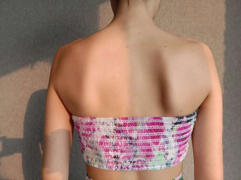 Rococo Sand | Tessa Viscose Crinkle Chiffon Bandeau | Multi