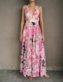 Rococo Sand | Tessa Long Dress | Pink Multi