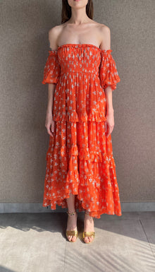 Rococo Sand | Veha High Low Dress | Orange