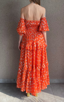 Rococo Sand | Veha High Low Dress | Orange