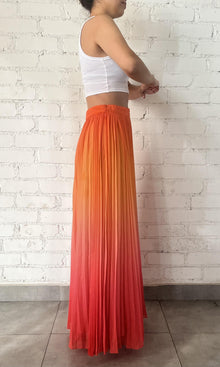 Rococo Sand | Zale Polyester Chiffon Long Skirt | Multi