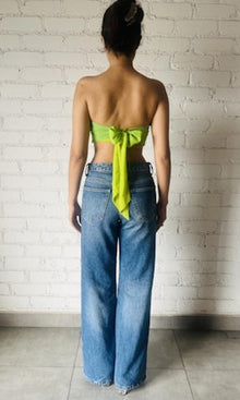Rococo Sand | Zale Viscose Chiffon Bandeau | Green