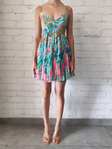 Rococo Sand | Zazu Short Dress | Mint Green Multi