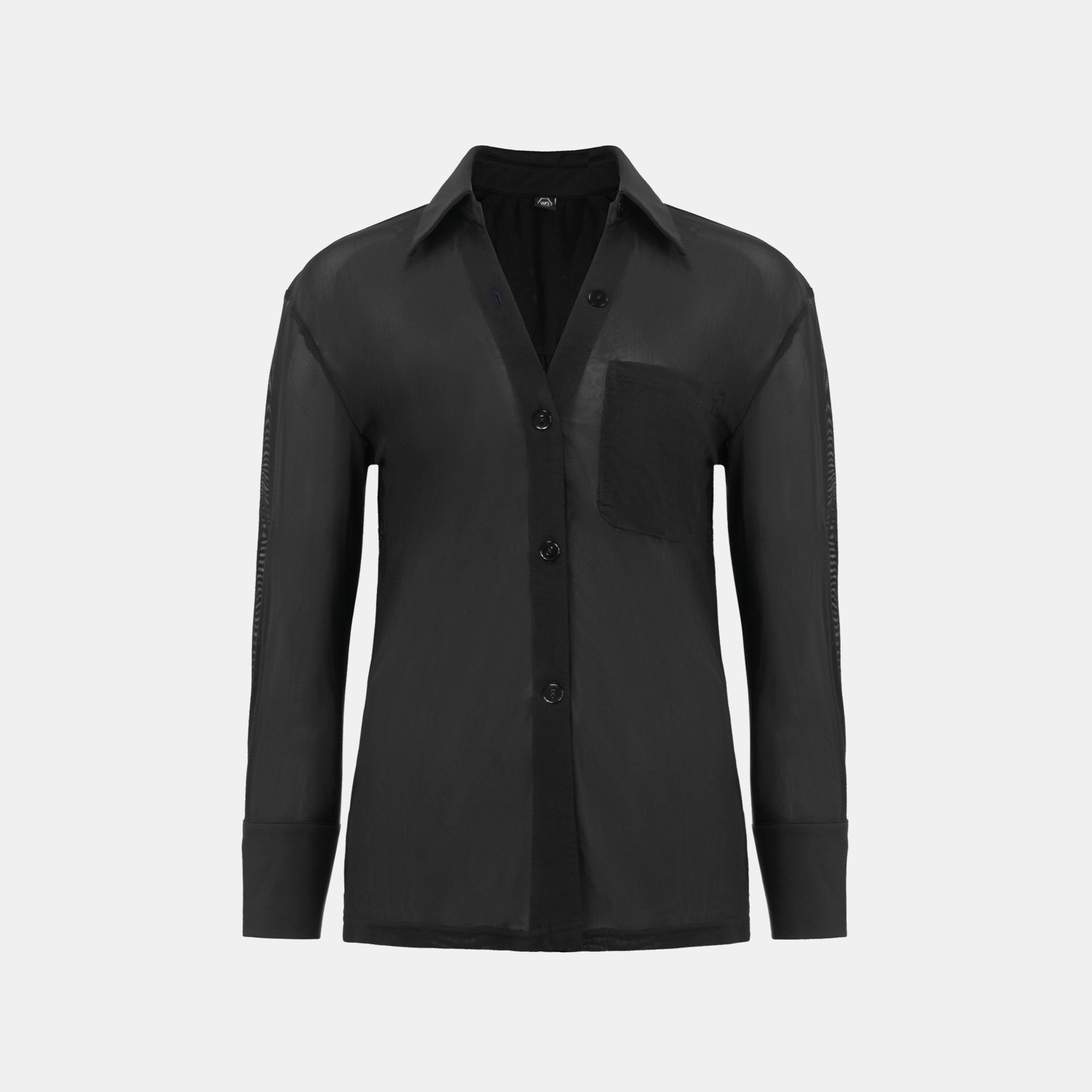 OW Collection RYAN Sheer Shirt Account 002 - Black Caviar