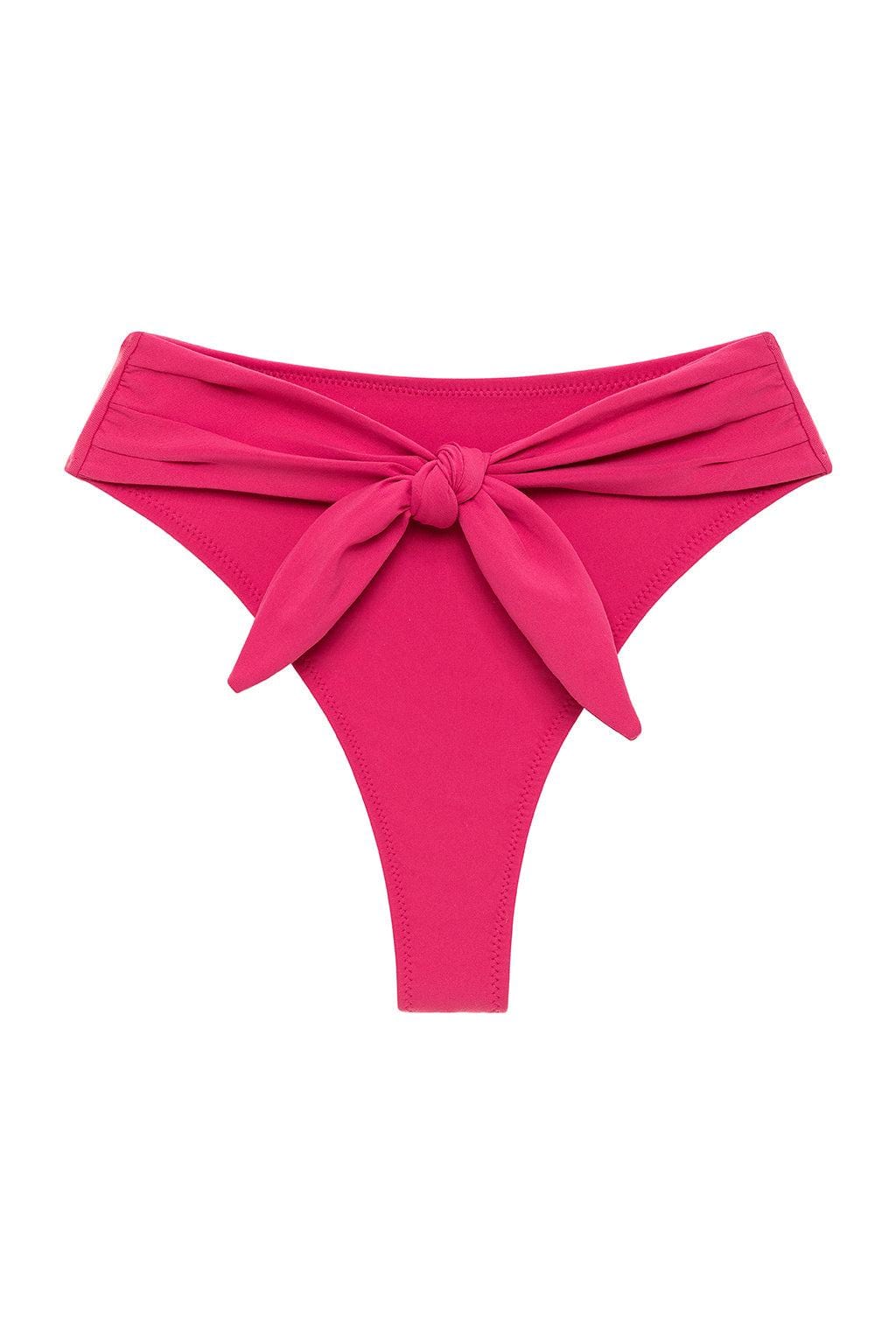 Paula Tie-Up Bikini Bottom | Raspberry