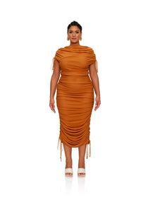Ratu Mesh Dress | Caramel