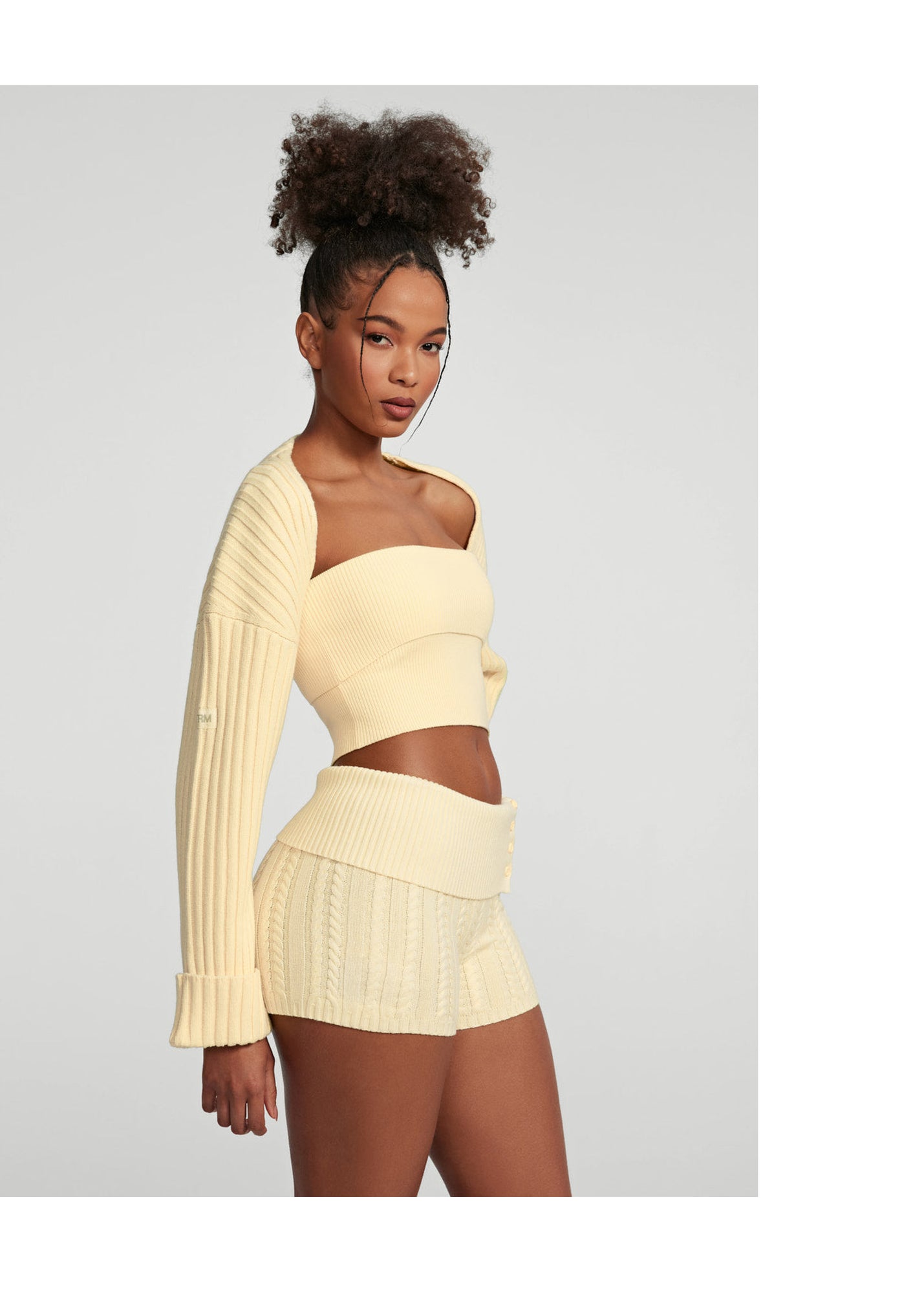 Ribbed Knit Shrug | Lemon Meringue