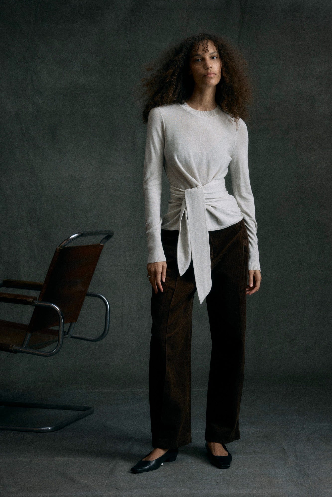 Shelby | Austino Corduroy Barrel-Leg Pant in Size Small