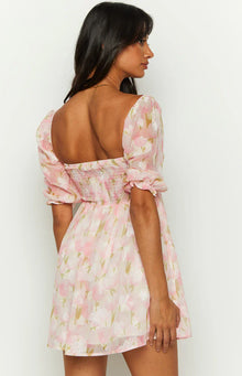 Rubi Floral Babydoll Mini Dress | Pink