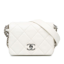 Chanel | Pre-Owned Mini Quilted Lambskin Chain Rows Flap | White