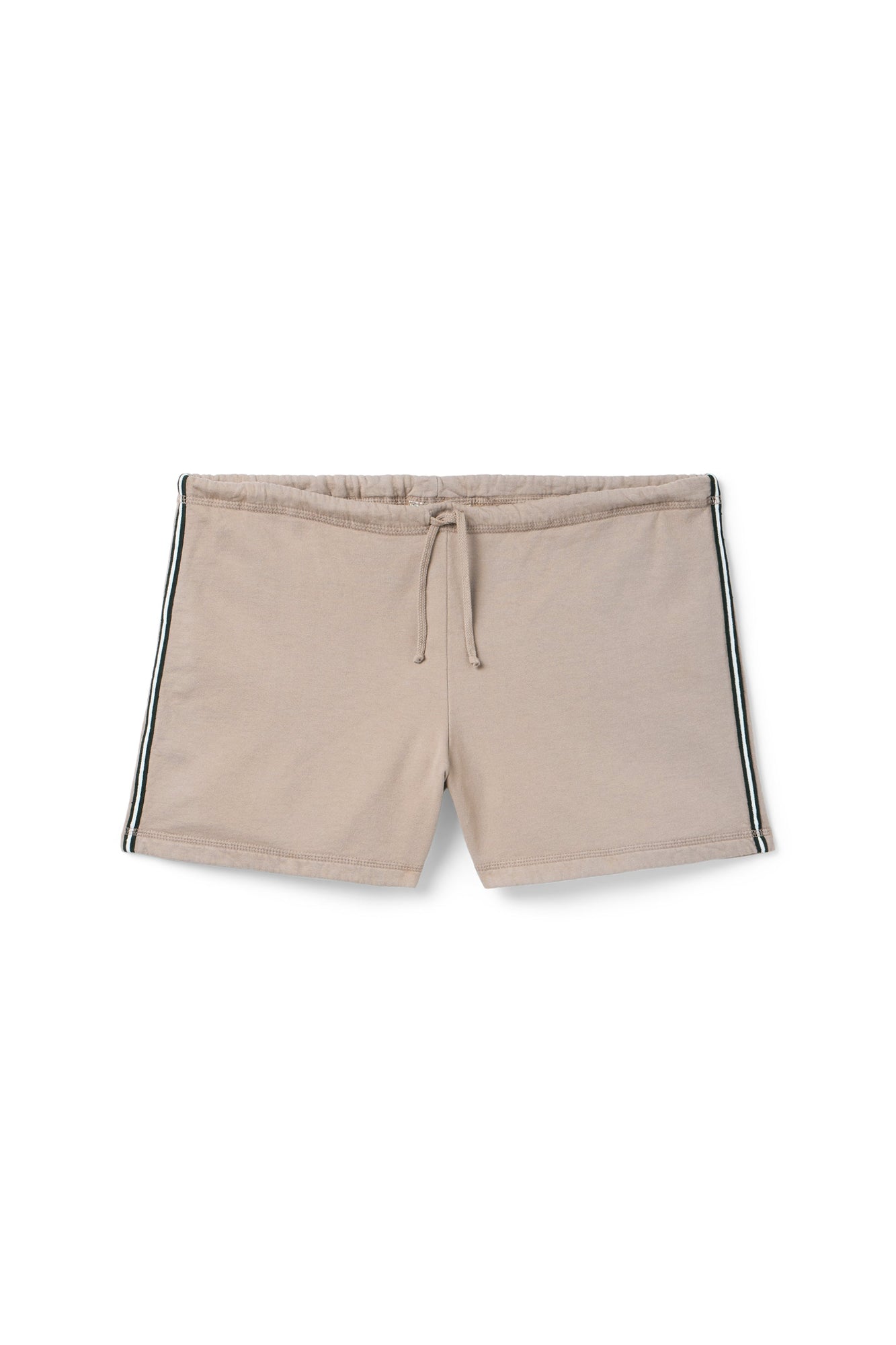 Women | Vintage Side Stripe Loose Fit Fleece Short | Woodsmoke
