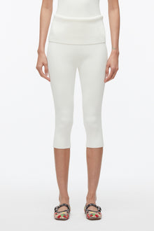 Compact Rib Capris | Ivory