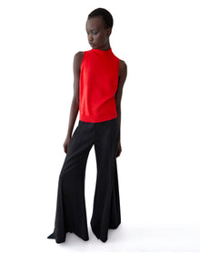 Mock Neck Knit Tank | Herrera Red