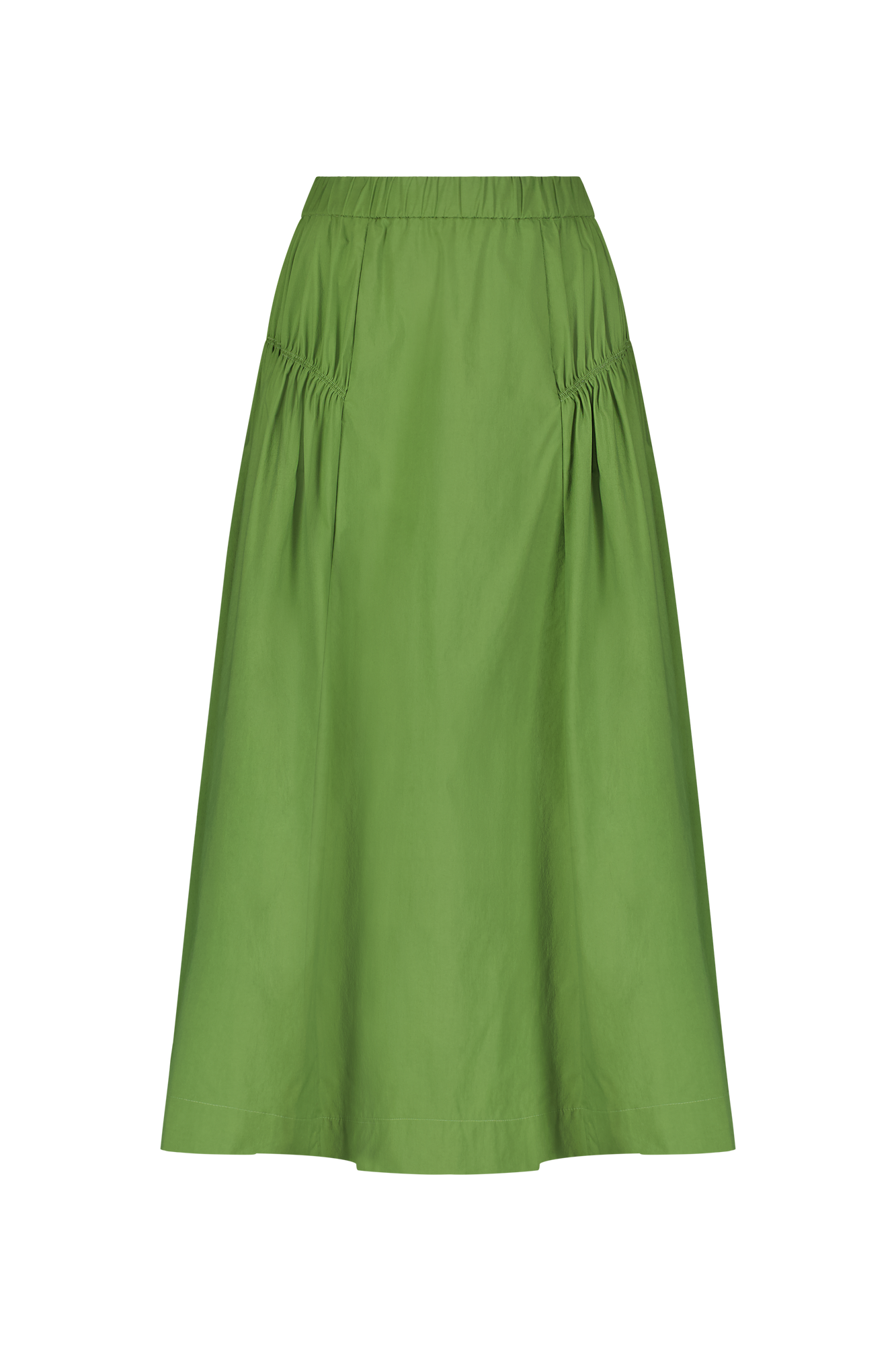 Tech Poplin Shirred Skirt | Cactus