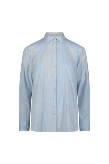 Striped Cotton Poplin Bow Back Shirt | Oxford