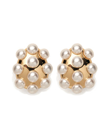 Pearl Studded Earring | Pearl/Gold
