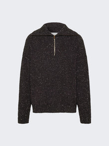 Men | Maison Margiela | Shetland Wool Zip Sweatshirt | Charcoal