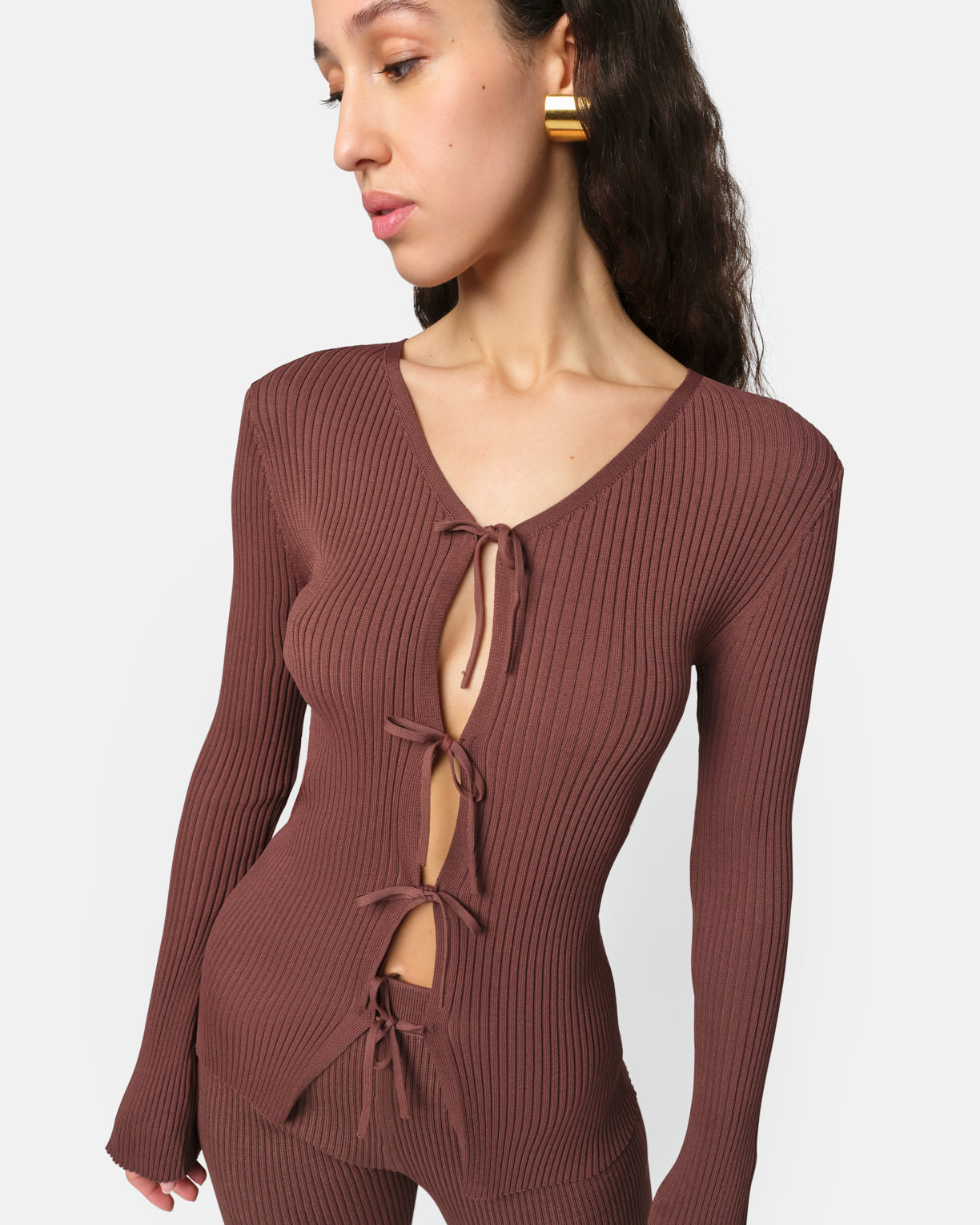 Women | Wren Tie Cardigan | Clay