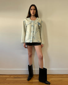 Women | Barlow Scoop Neck Jacket | Light Blue